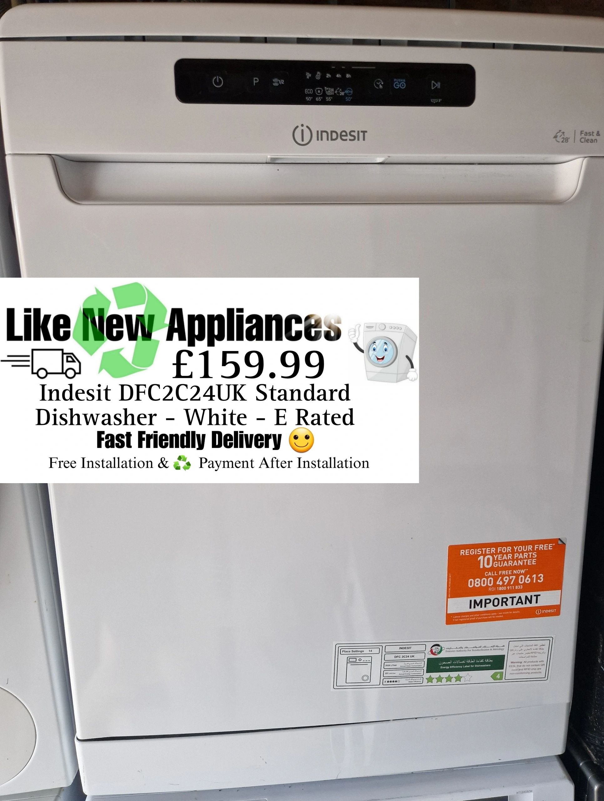 Like New Appliances dishwasher photograph used as a placeholder for Beko DVN04X20W refurbished sold preview